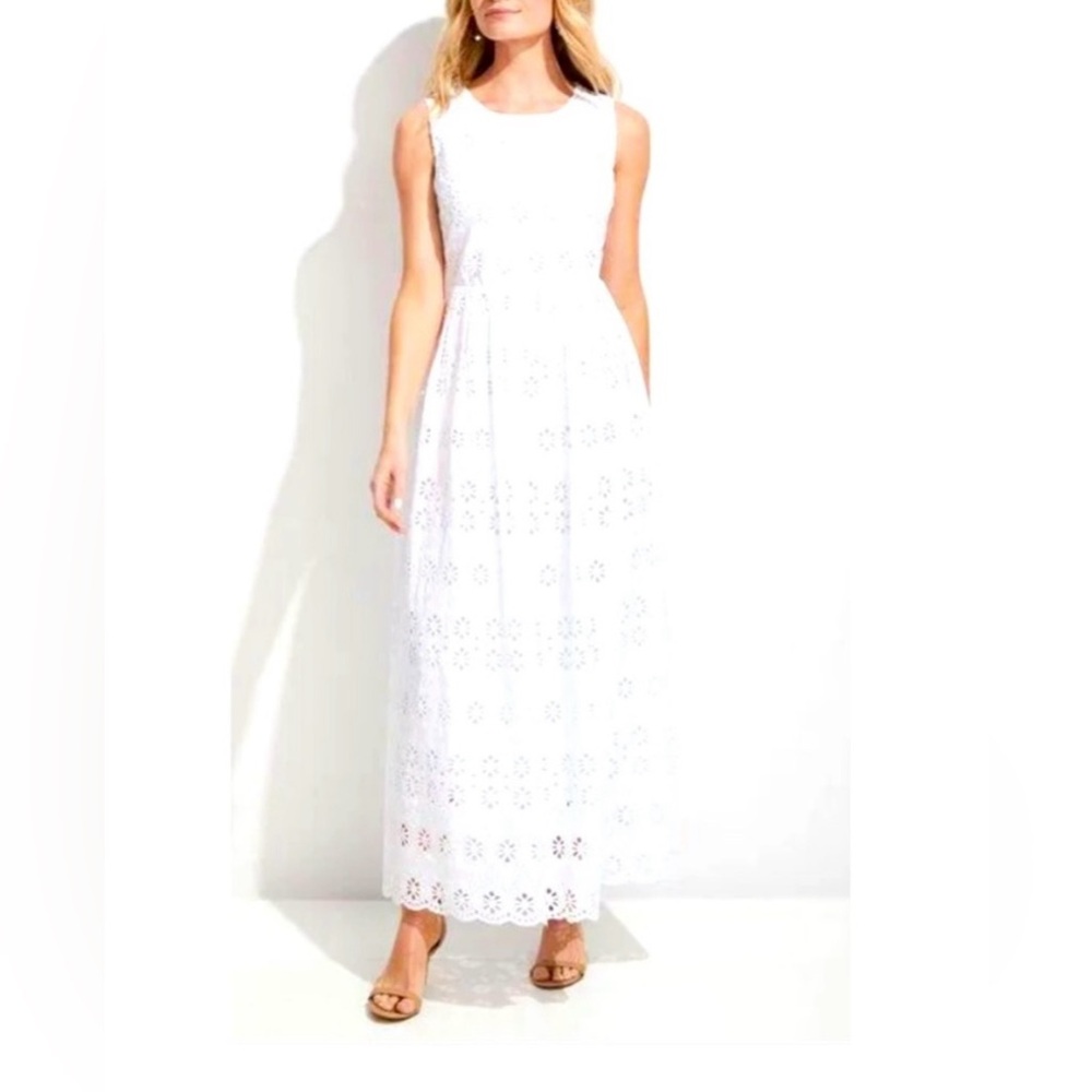Vineyard Vines Eyelet  White Maxi Dress size 0